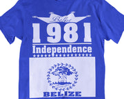 BELIZE 1981 INDEPENDENCE T-SHIRT | ROYAL BLUE