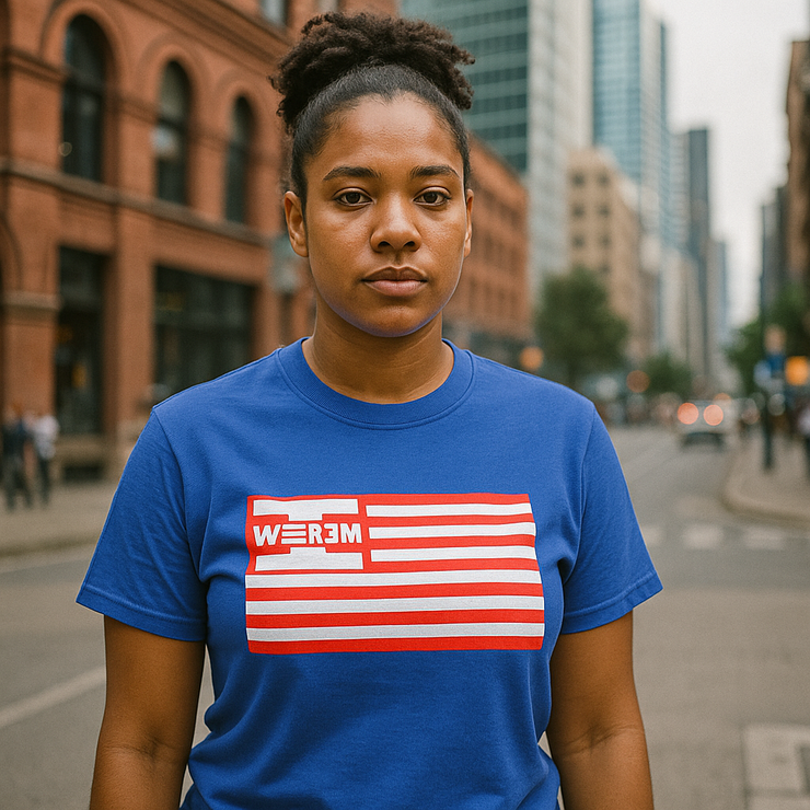WEEREM FLAG T-SHIRT | COBALT BLUE