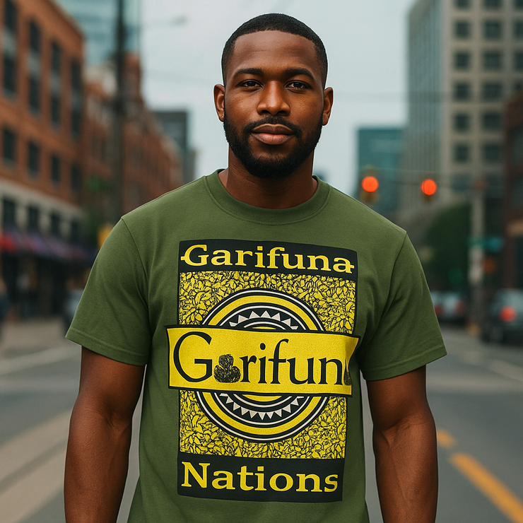THE GARIFUNA NATIONS T-SHIRT | ARMY GREEN