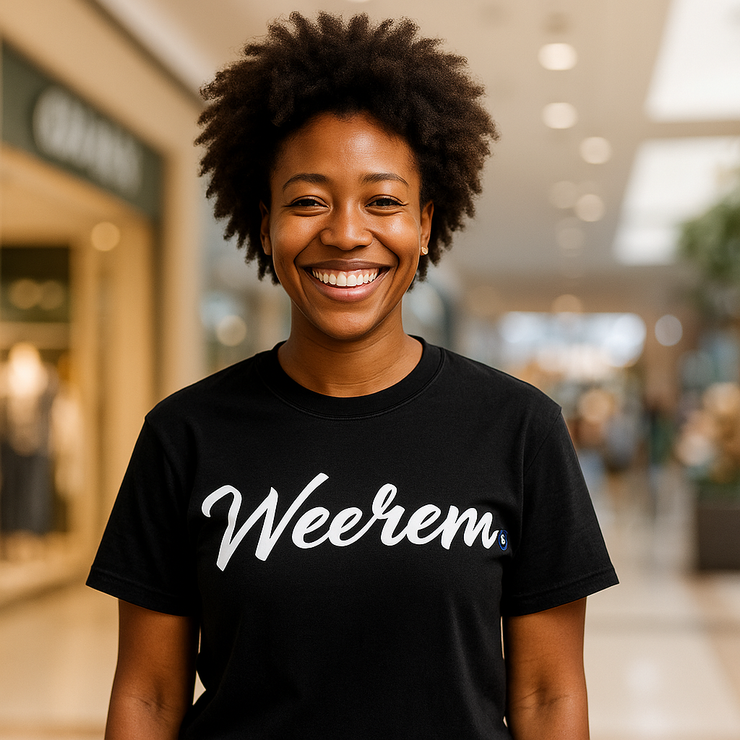 WEEREM SCRIPT T-SHIRT | BLACK