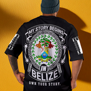 MY STORY BEGINS IN BELIZE T-SHIRT | BLACK