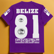 BELIZE 1981 FREE NATION T-SHIRT | PURPLE