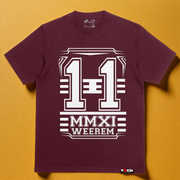 LEGACY 11 T-SHIRT | BURGUNDY
