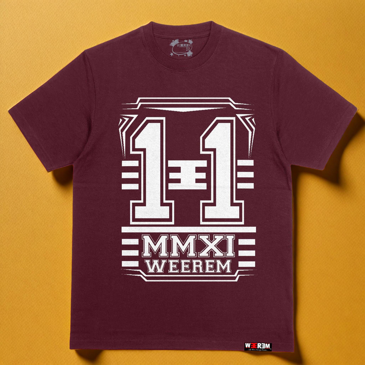 LEGACY 11 T-SHIRT | BURGUNDY
