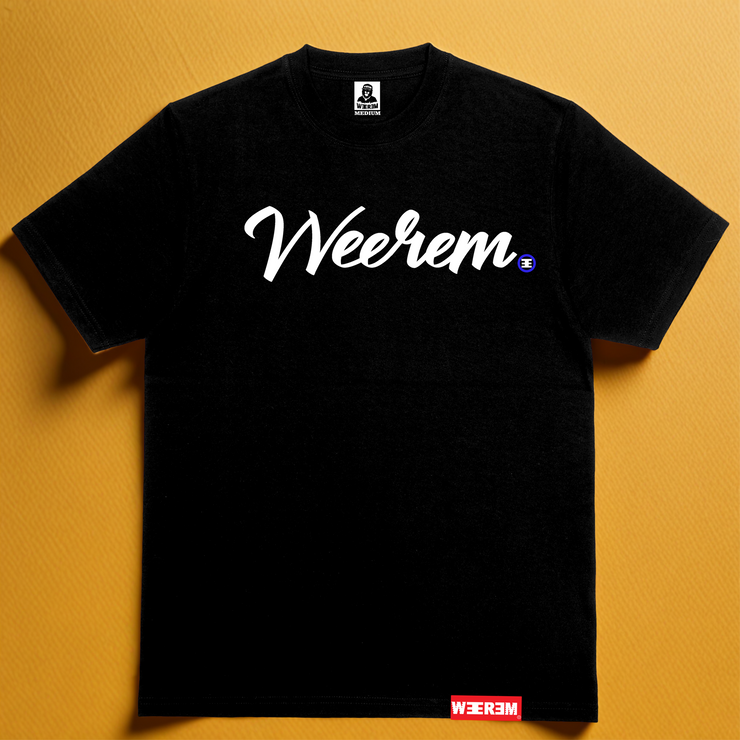 WEEREM SCRIPT T-SHIRT | BLACK