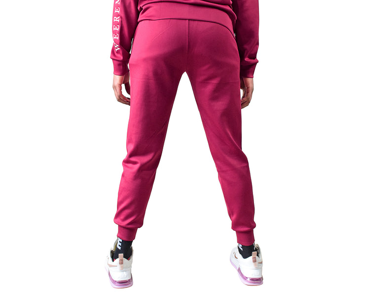 SWEAT SET BOTTOM - CRANBERRY