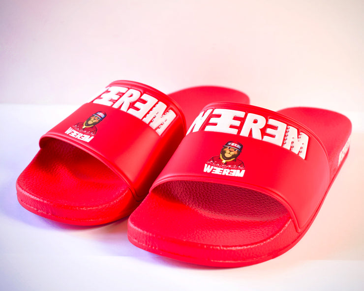 KELNICK SLIDE SANDALS | RED